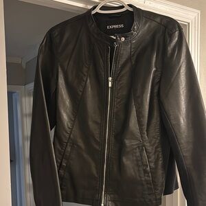 Express Black Leather Jacket for Women